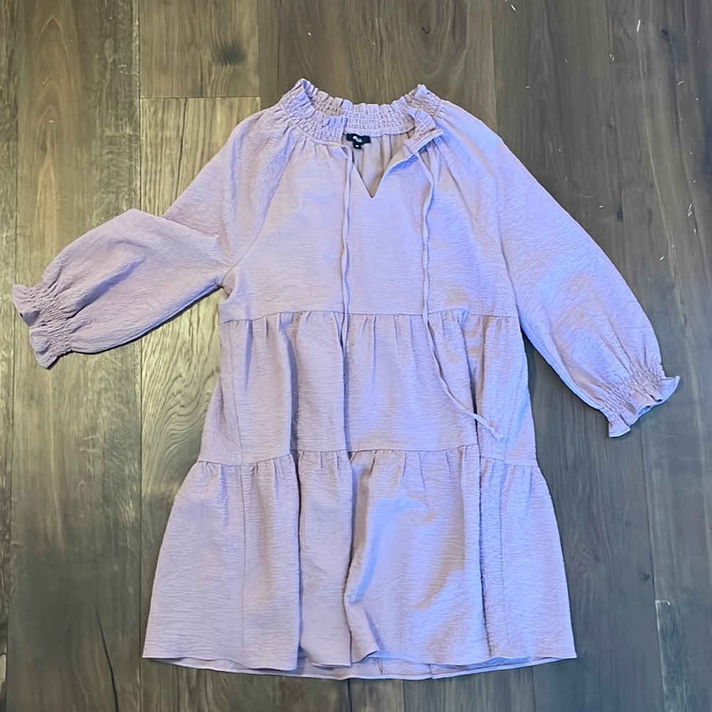 Purple tiered dress